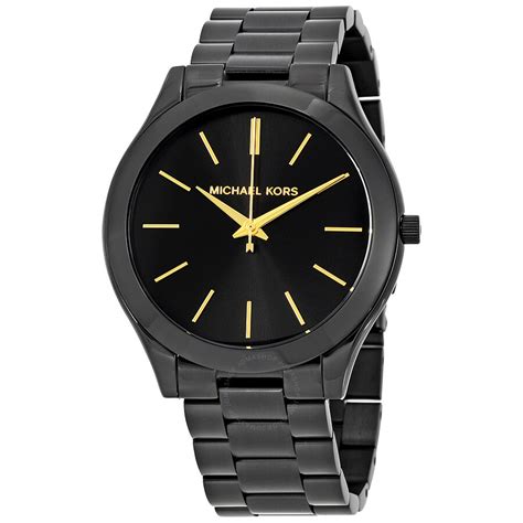 michael kors slim runway black watch|Michael Kors unisex watch.